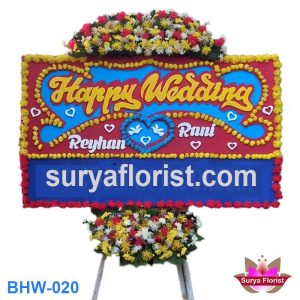 Contoh Karangan Bunga Selamat Menikah (BHW-020)