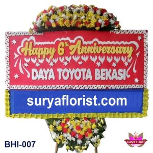 Karangan Bunga HUT Daya Toyota Bekasi | Surya Florist Online (BHI-007)