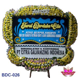 Karangan Bunga Duka Cita Jatiasih Bekasi | Dari Surya Florist (BDC-026)