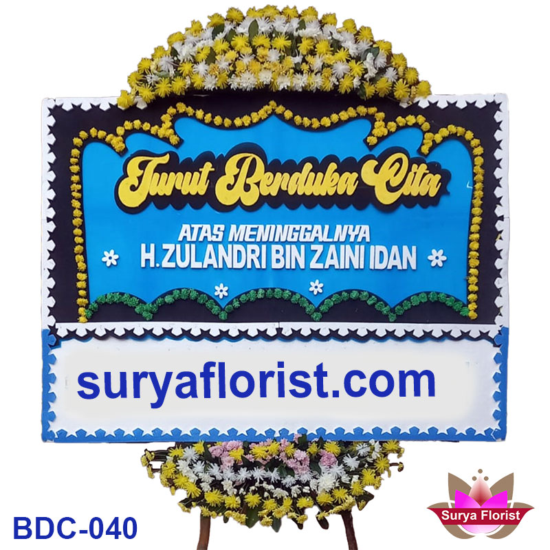 Contoh karangan bunga duka cita premium untuk daerah jatiasih