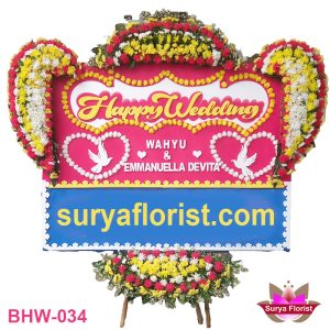 Karangan Bunga Papan Untuk Pernikahan di Jatibening (BHW-034)