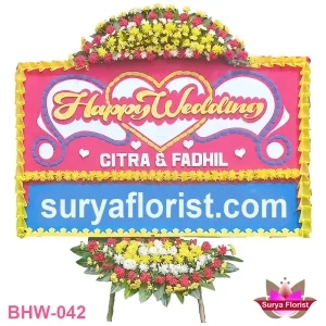Bunga Happy Wedding Merah Muda (BHW-042)