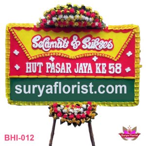 Contoh Bunga HUT Pasar Jaya ke 58 diterima dari pedagang pasar Koja (BHI-012)