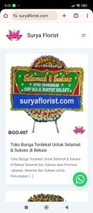 Karangan bunga papan yang ada di Hape